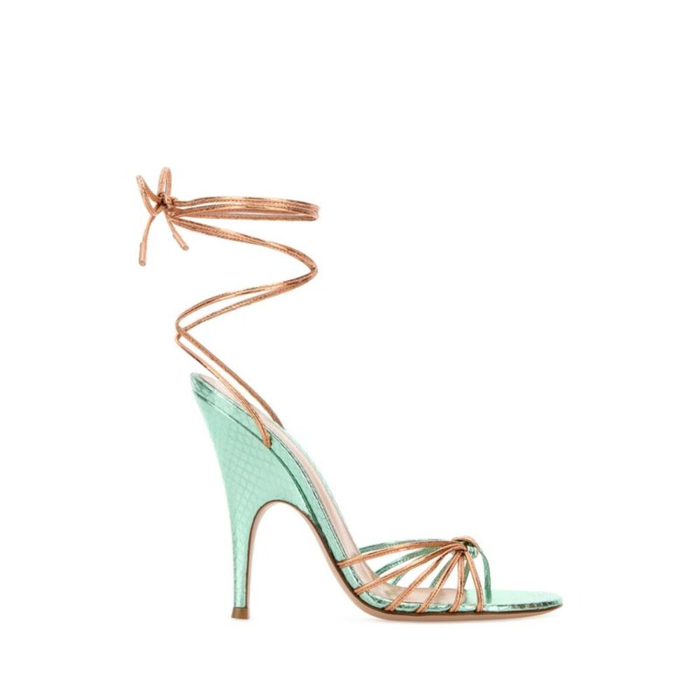 Gianvito Rossi Women Two-Tone Leather Mal㨠Sandals